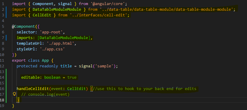 Angular module import