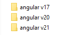 angular version folders