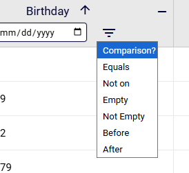 Date Picker Filter