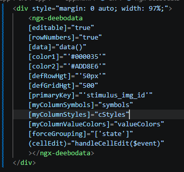 code for NgxDeebodata package on npm