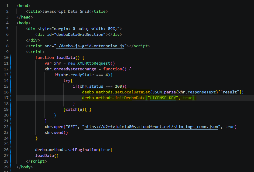 set data after api loads