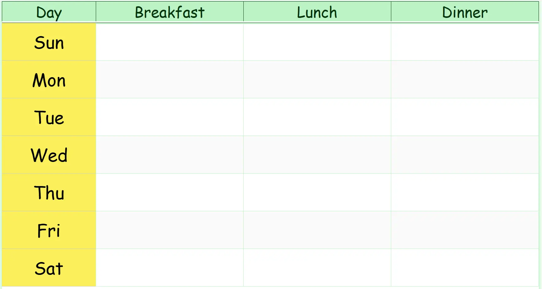 Meal Planner Starter