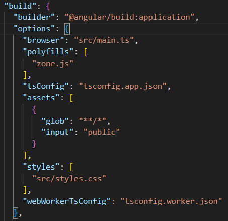web worker build config